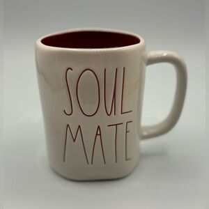 Rae Dunn  "Soul Mate" Mug Artisan Collection By Magenta Red Writing & Interior